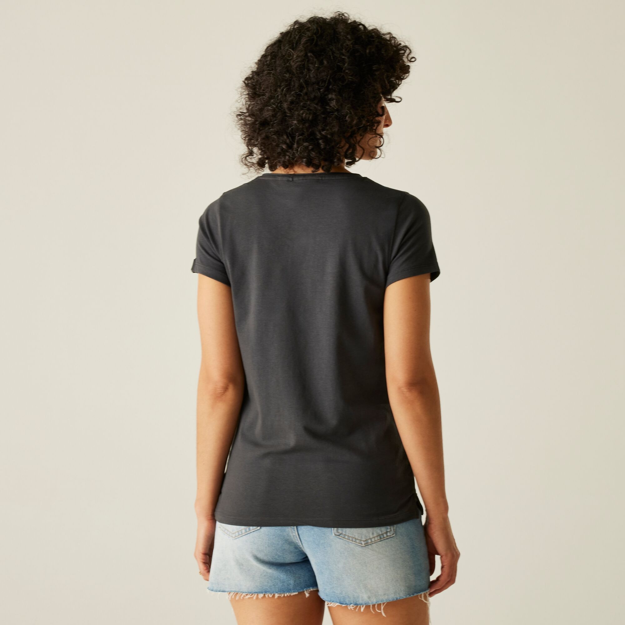 Regatta Damska Koszulka Elkie V-neck Szary