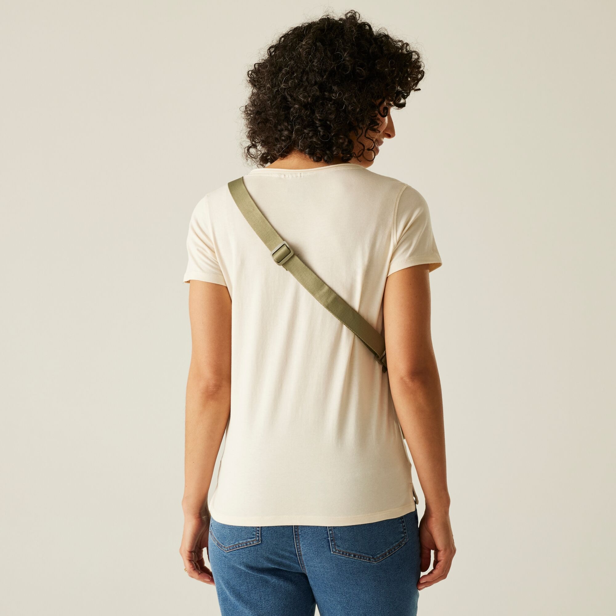 Damska koszulka Elkie V-Neck Kremowy