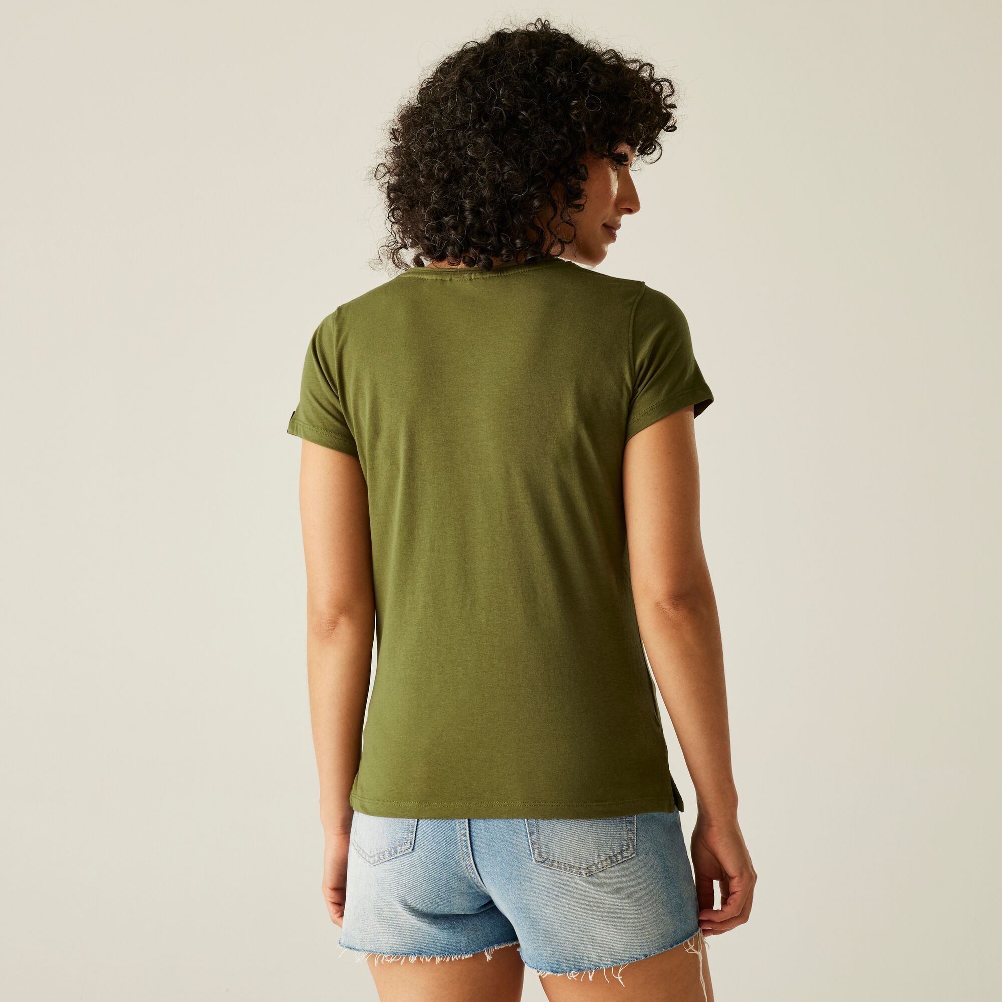 Regatta   Koszulka damska Elkie V-Neck Zielony