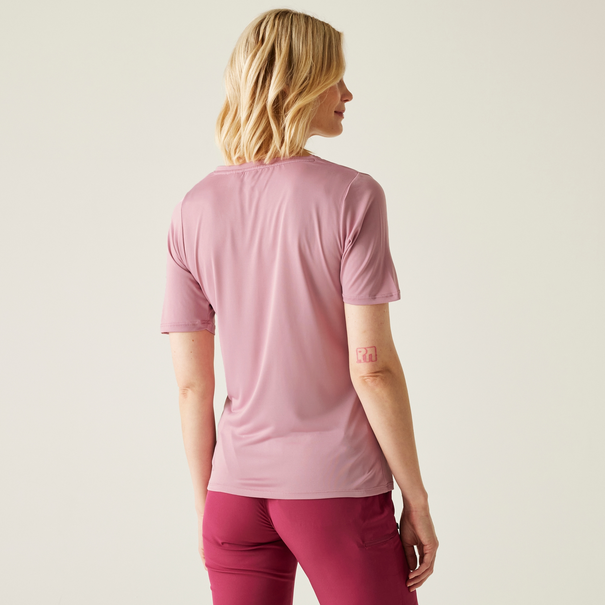 Regatta Damska koszulka Fingal II V-Neck Różowy