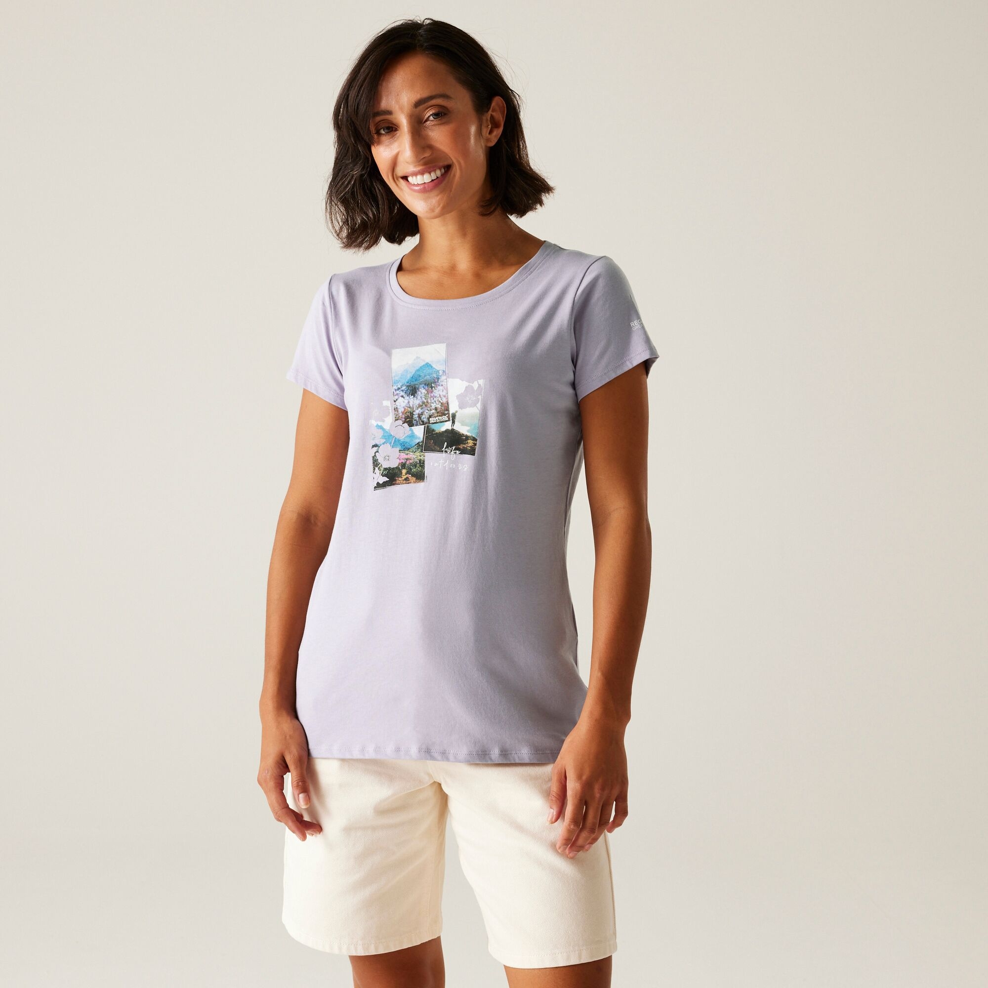 Damska koszulka Breezed V Fioletowy