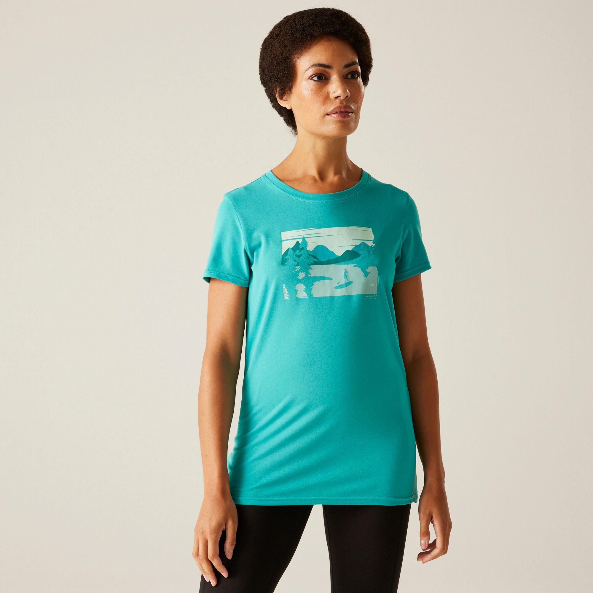 Regatta Damska koszulka Fingal Stretch Niebieski