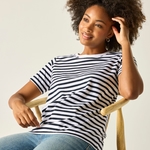 White Navy Stripe 