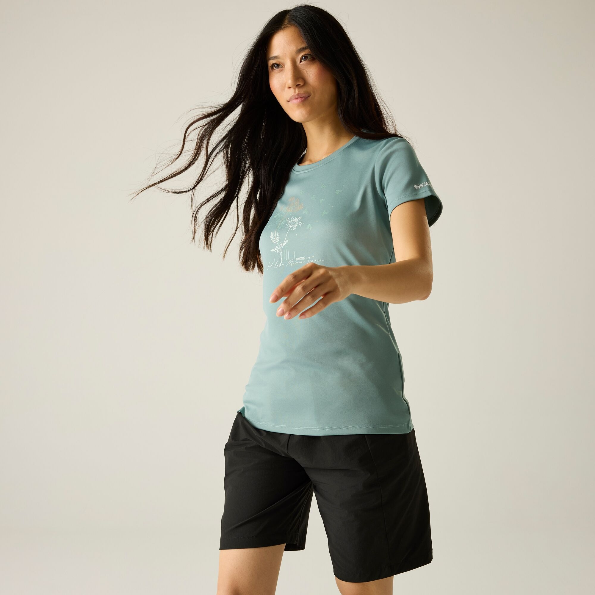 Regatta Koszulka damska Fingal Slogan Zielony