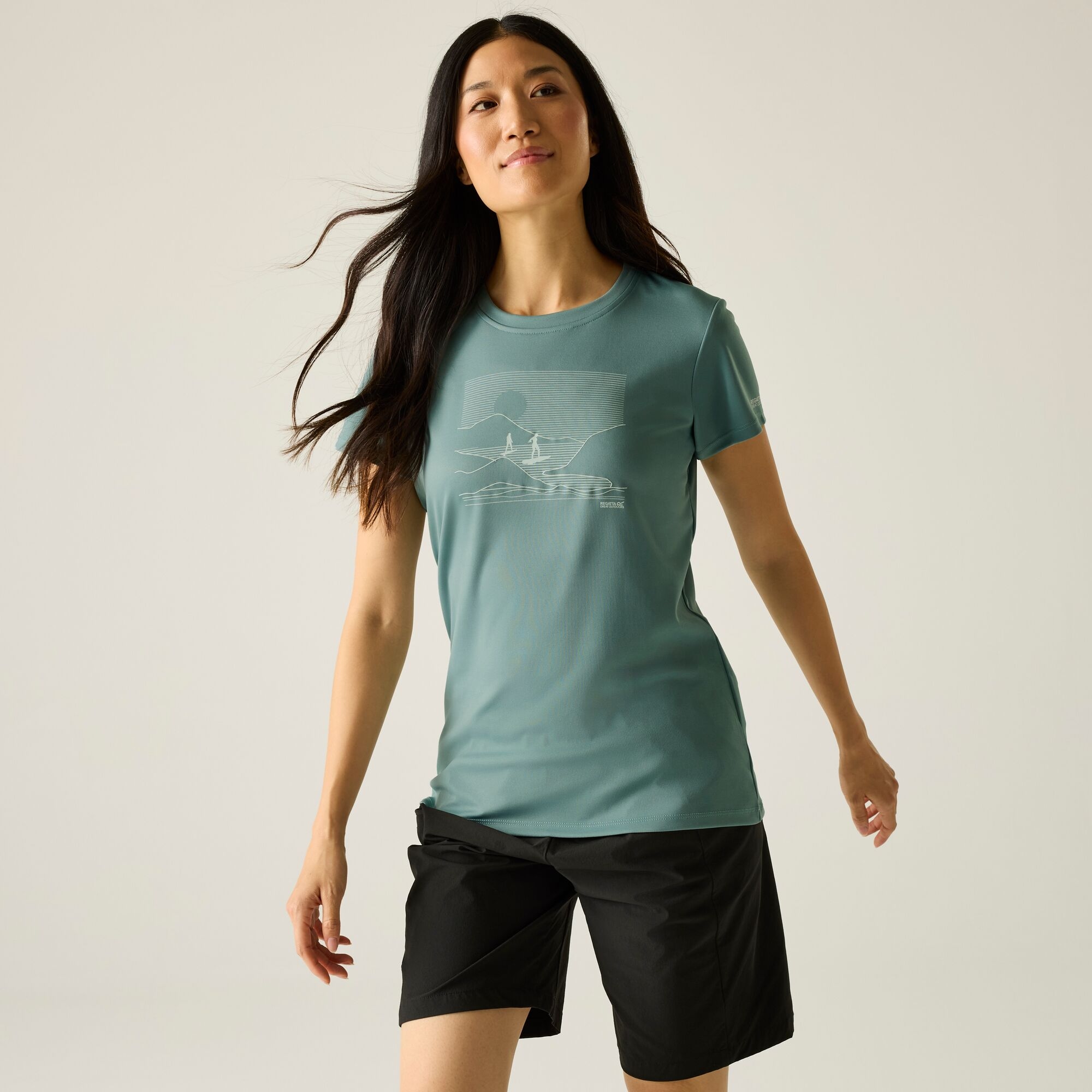 Fingal T-Shirt Für Damen Größe 36 Grün Regatta