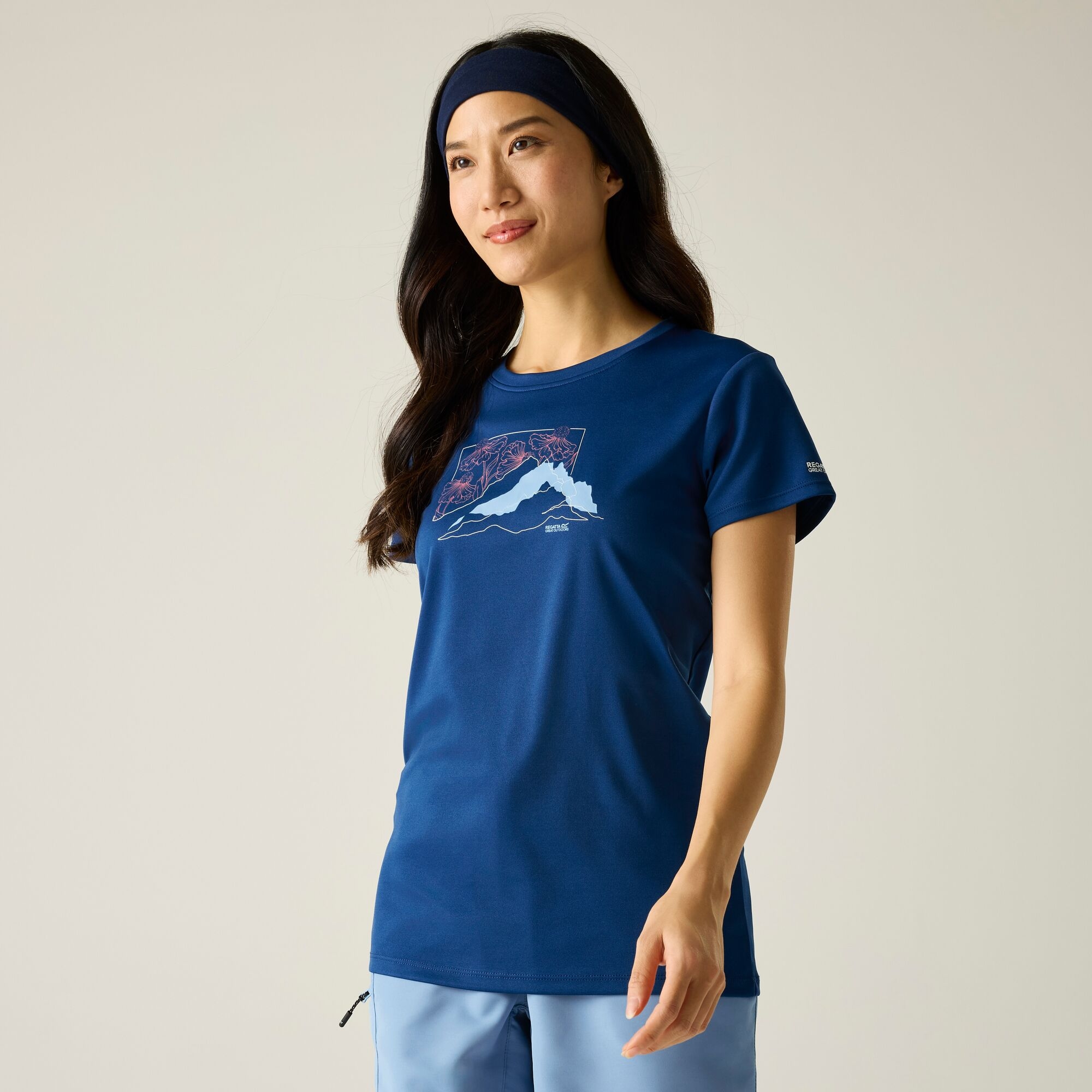 Regatta Women's Fingal T-Shirt - Blue Size 8