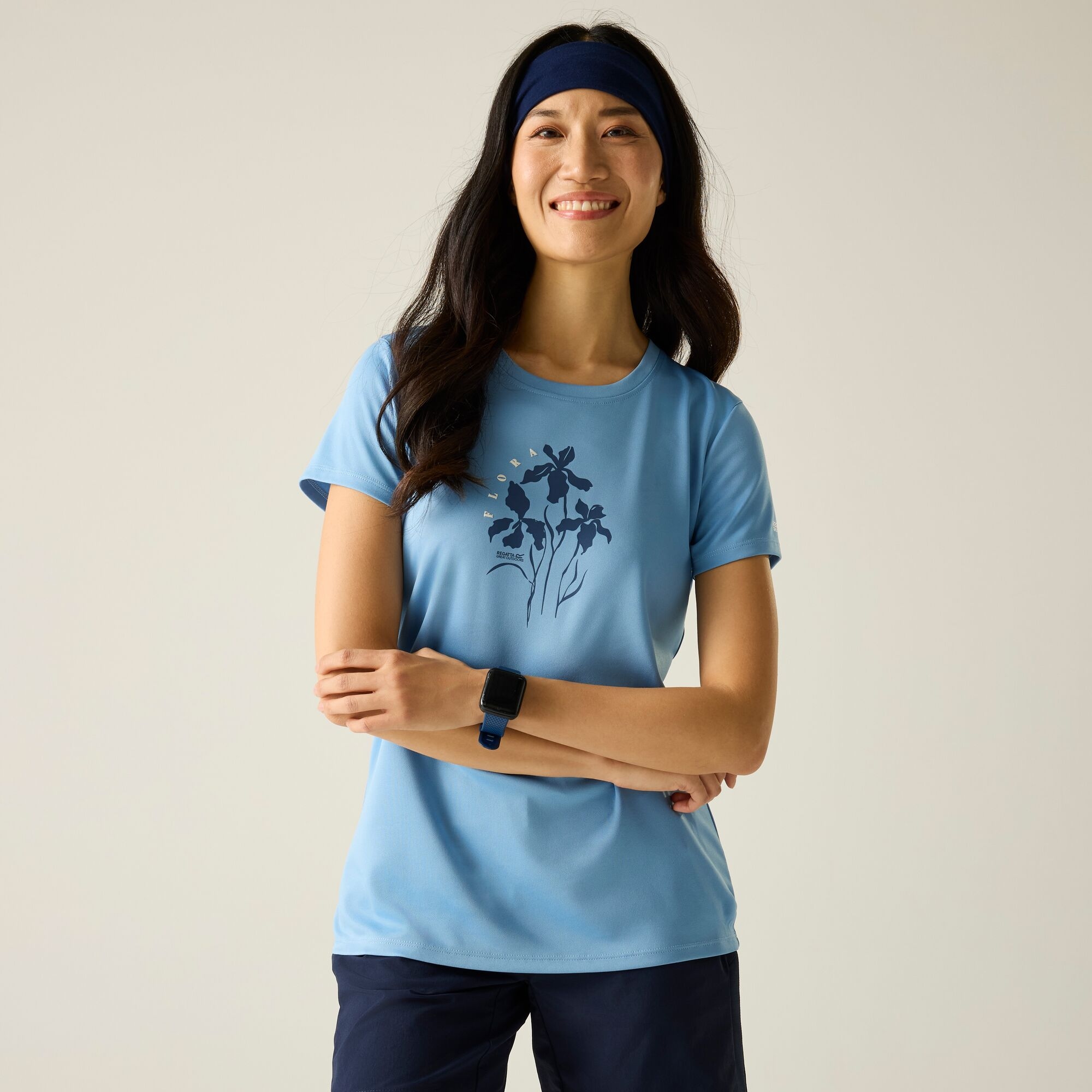 Regatta Women's Fingal T-Shirt - Blue Size 8