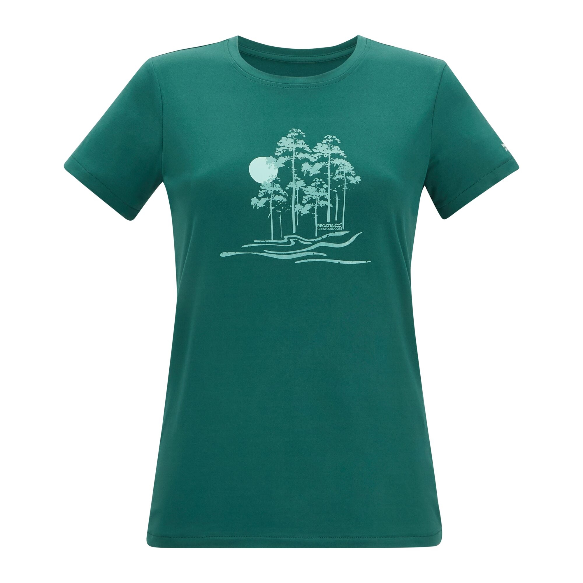 Regatta Women's Fingal Stretch T-Shirt - Green Size 14