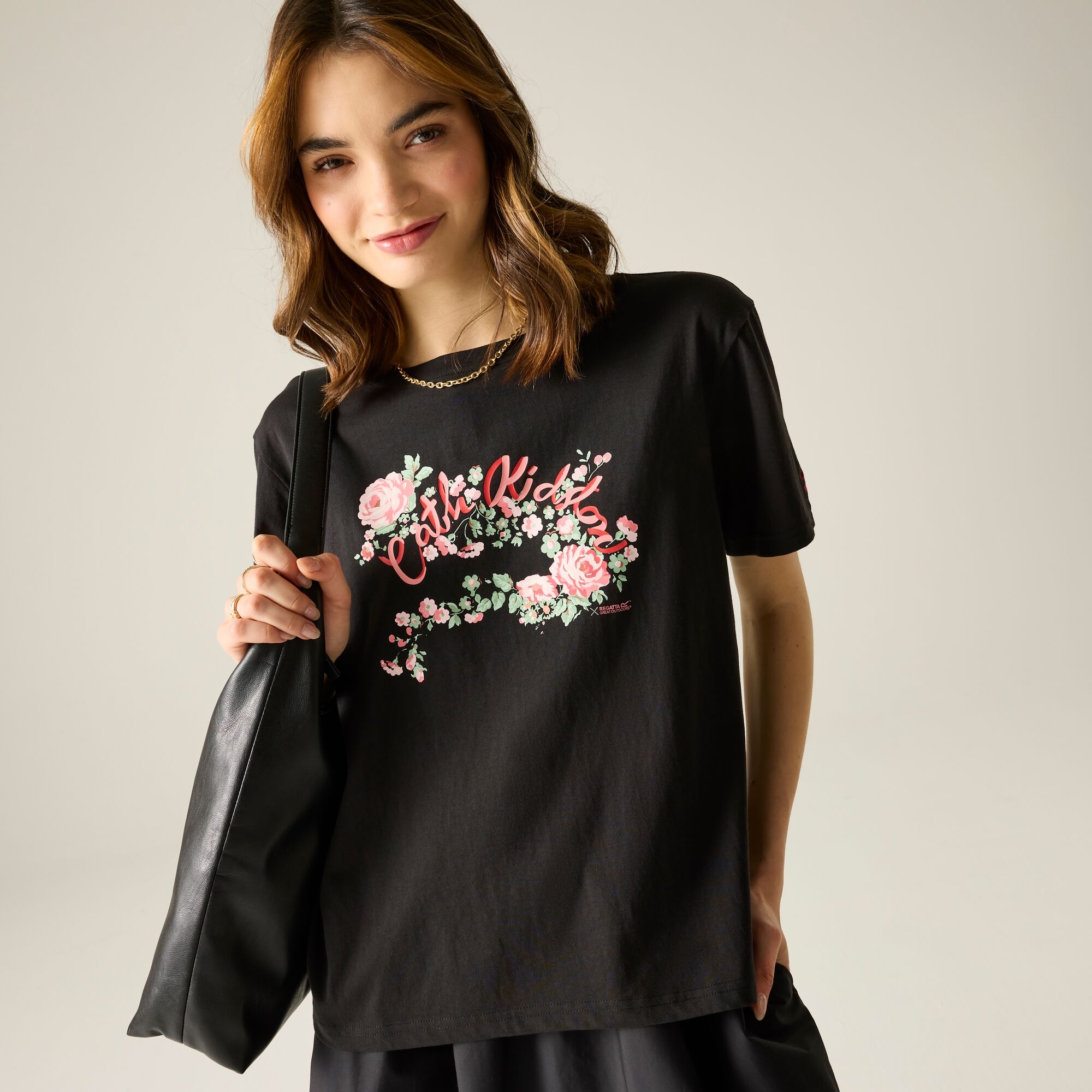 Regatta Cath Kidston Oversized T-Shirt Size: 12 Women's Black
