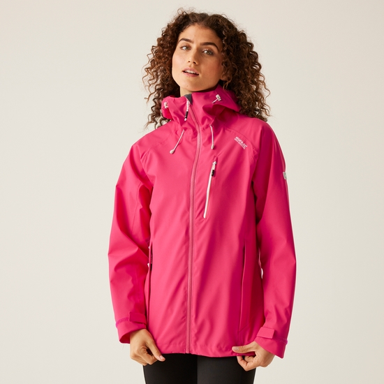 Birchdale wasserdichte Walkingjacke mit Kapuze für Damen Rosa