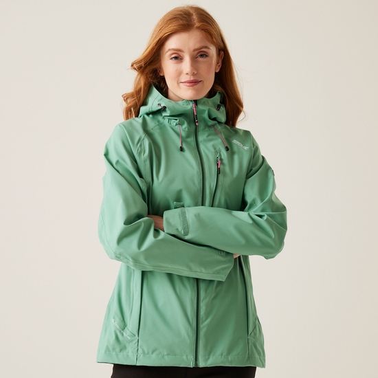 Birchdale wasserdichte Walkingjacke mit Kapuze für Damen Grün