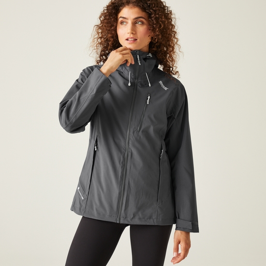 Women's Birchdale Waterproof Jacket Seal Grey White
