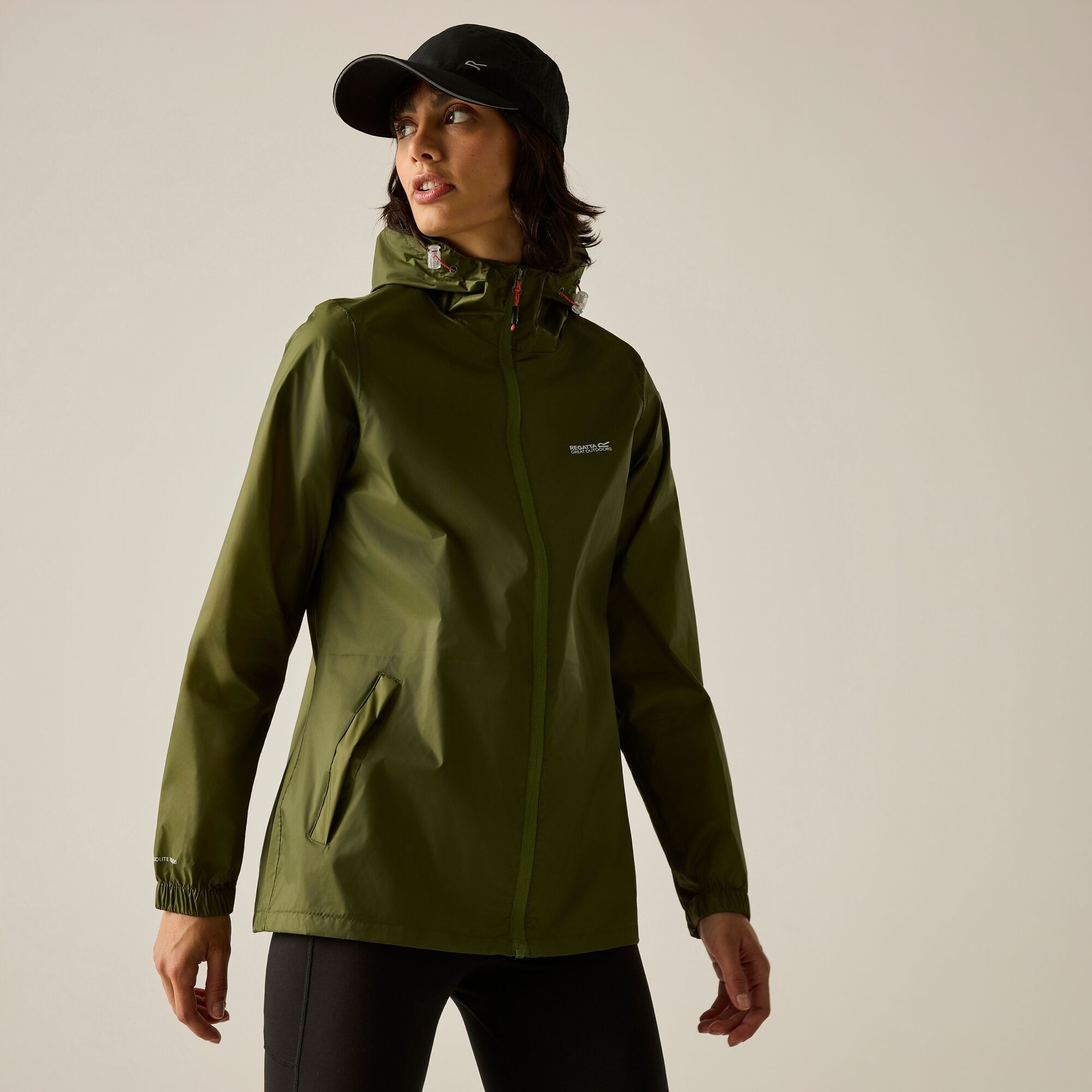Regatta Women's Waterproof Pack-It Iii Jacket - Green Size 24
