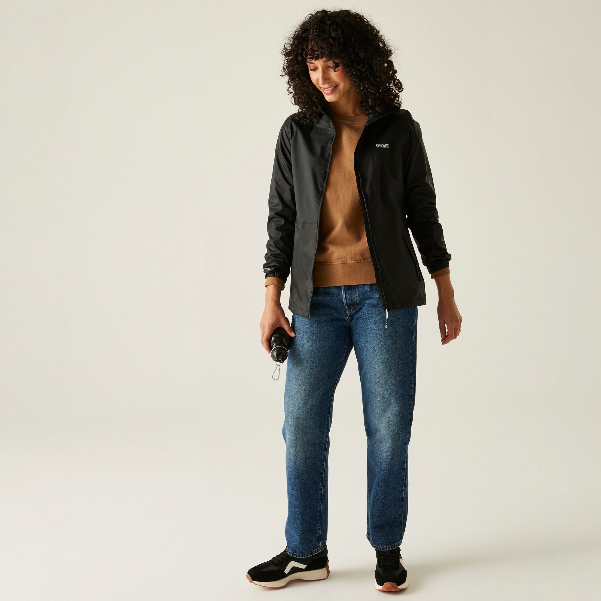 Regatta Damska kurtka wiosenna kieszonkowa Pack It III Czarny