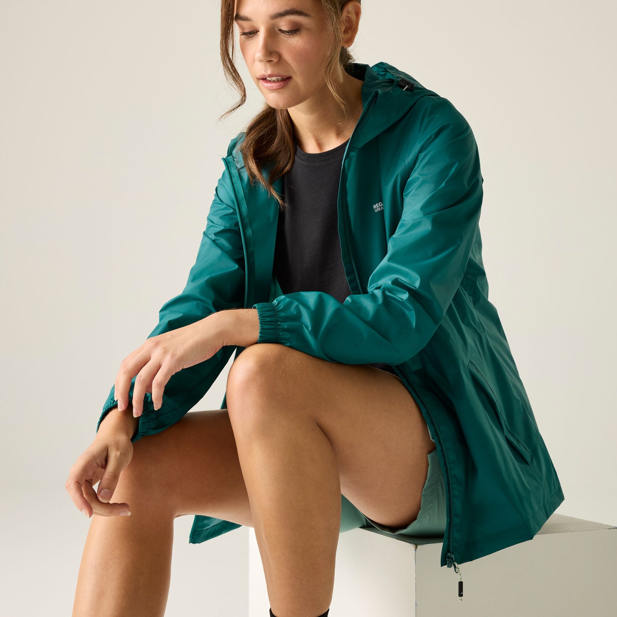 Regatta Damska kurtka wiosenna kieszonkowa Pack It III Zielony