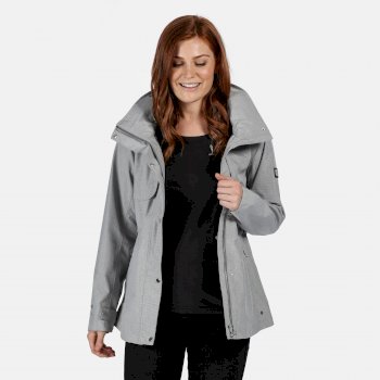 Women's Narelle Lightweight Waterproof Funnel Neck Jacket Rock Grey