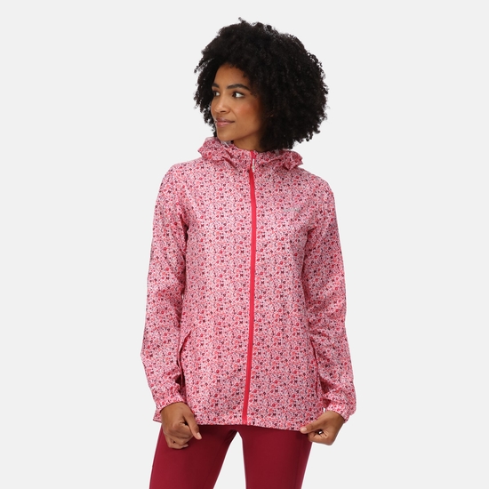 Women's Printed Pack-It Waterproof Jacket Tropical Pink Ditsy