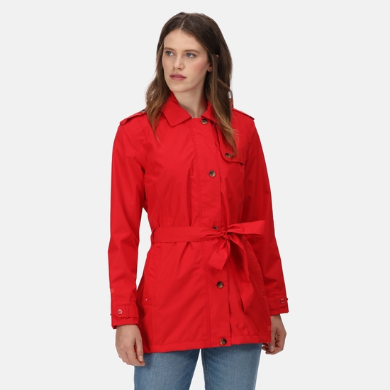Damska kurtka przeciwdeszczowa Ginerva Czerwony