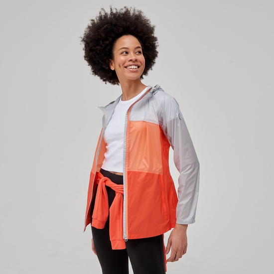 Women's Pack-It Pro Waterproof Jacket Cyberspace Fusion Coral Neon Peach