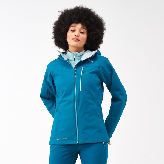 BriTedale Femme Veste de marche imperméable à capuche Bleu