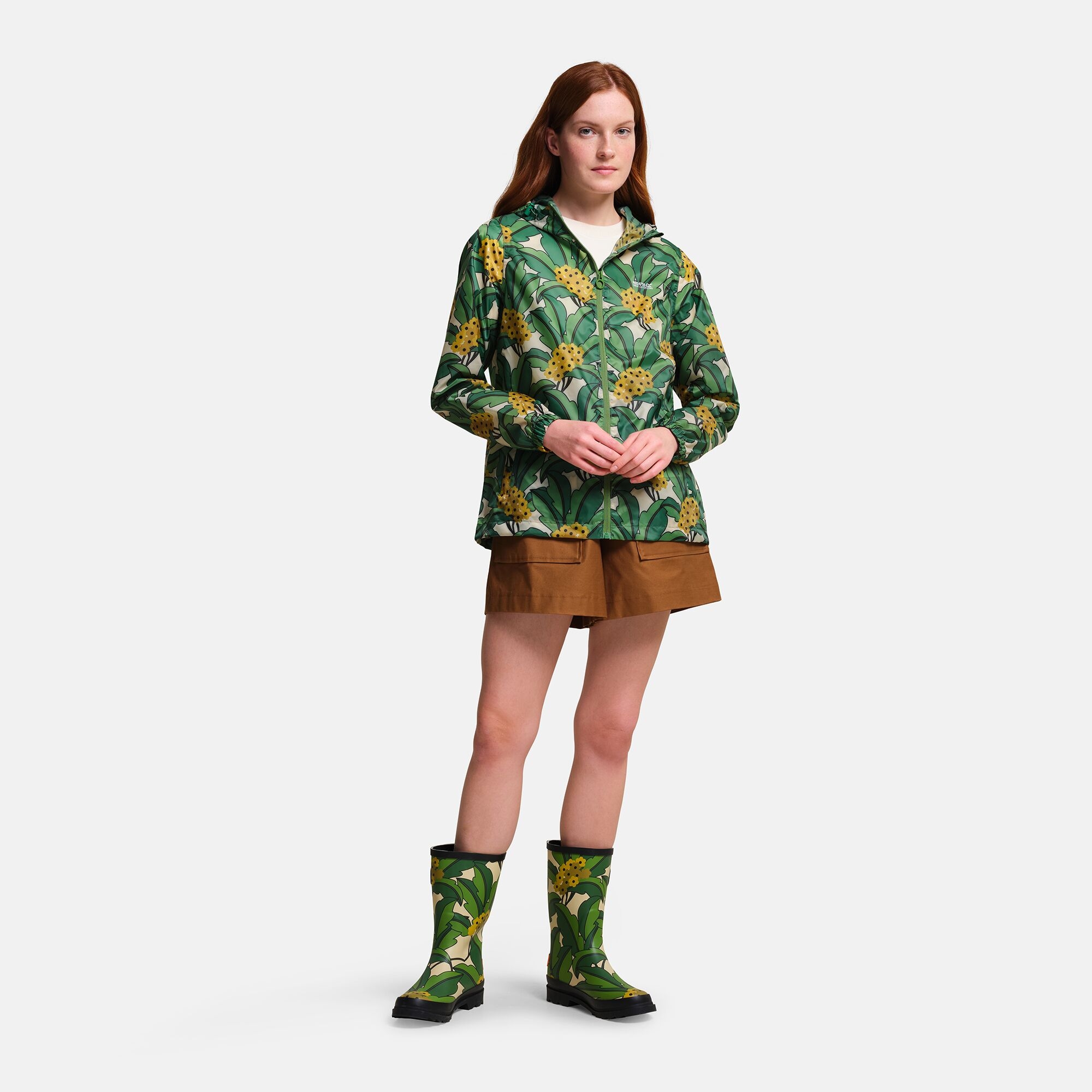 Regatta Orla Kiely Pack-It Jacket - Green Size 18