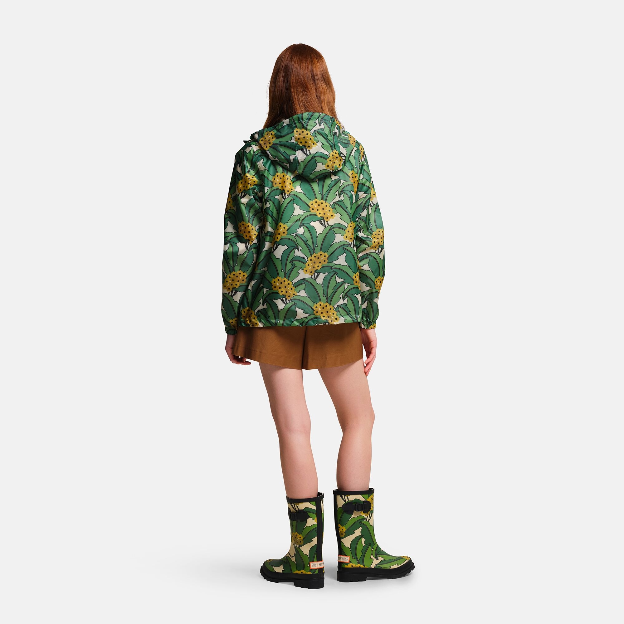 Regatta Regatta Orla Kiely Kurtka przeciwdeszczowa damska kieszonkowa Summer Pack-It Zielony