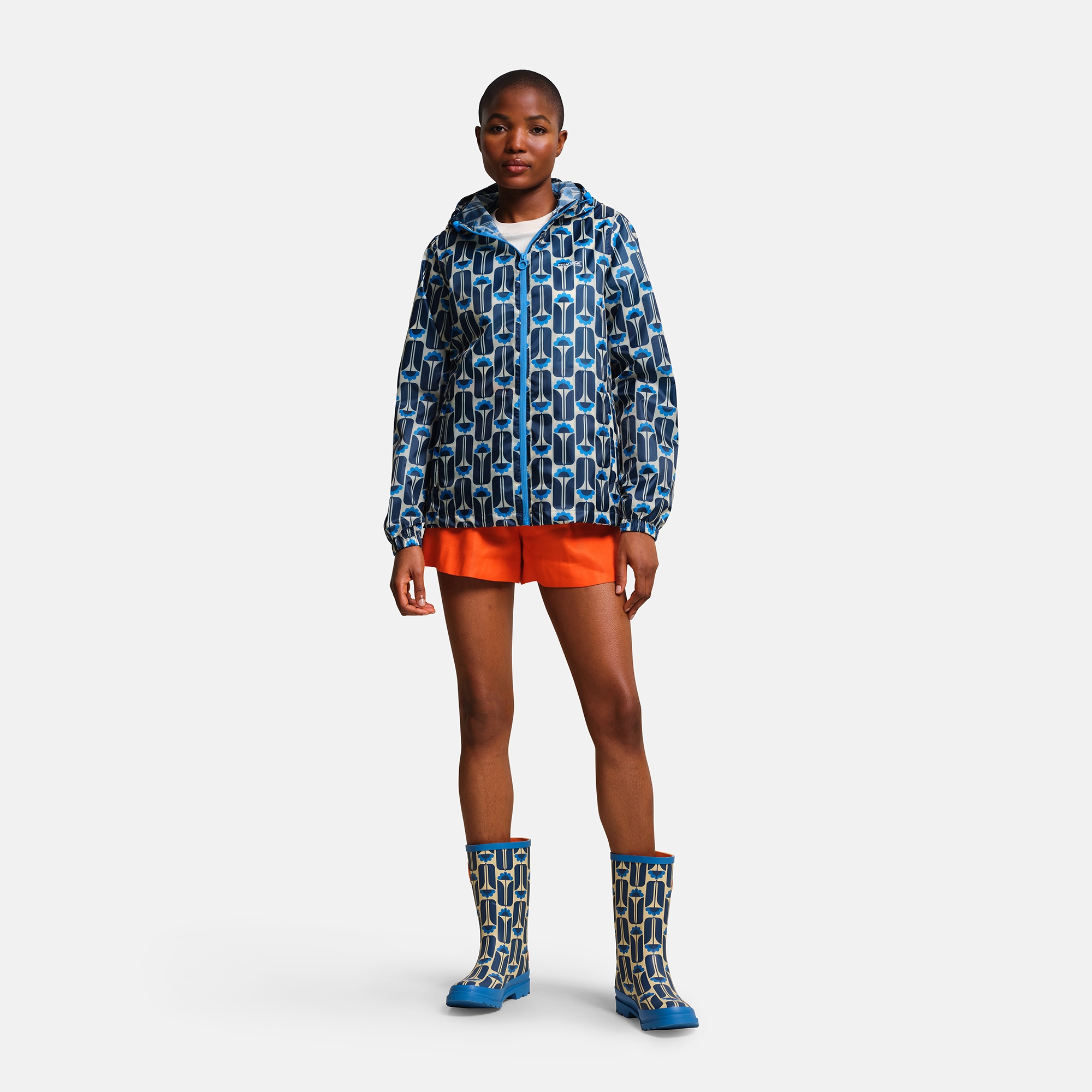 Regatta Orla Kiely Pack-It Jacket - Blue Size 10