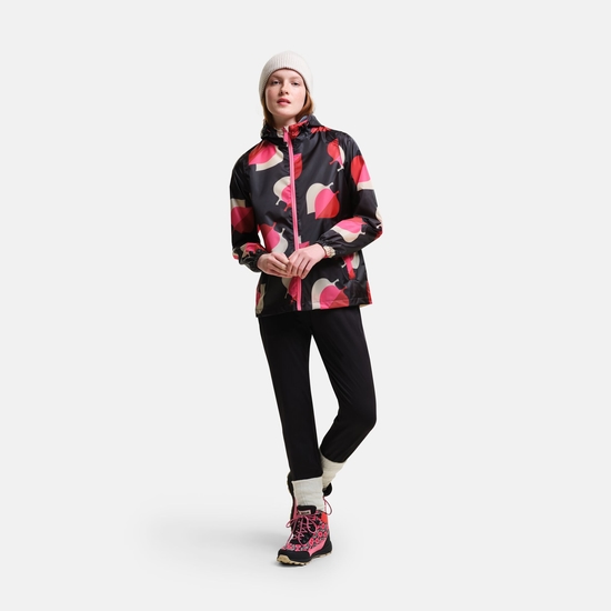 Orla Kiely Waterproof Pack-It Jacket Shadow Elm Pink