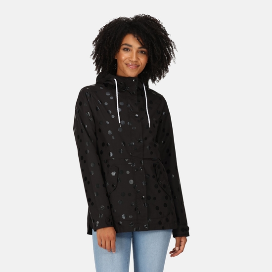 Women's Bayla Waterproof Rain Jacket Black Spot 