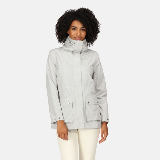 Women's Novalee Waterproof Jacket Silver Grey Linear 