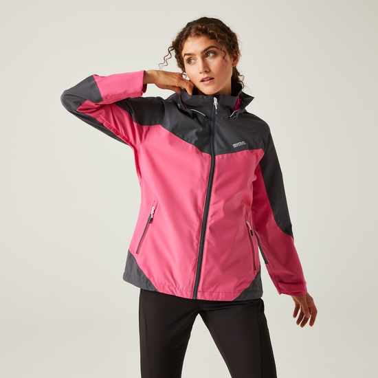 Women's Bosfield II Waterproof Jacket Flamingo Pink Seal Grey