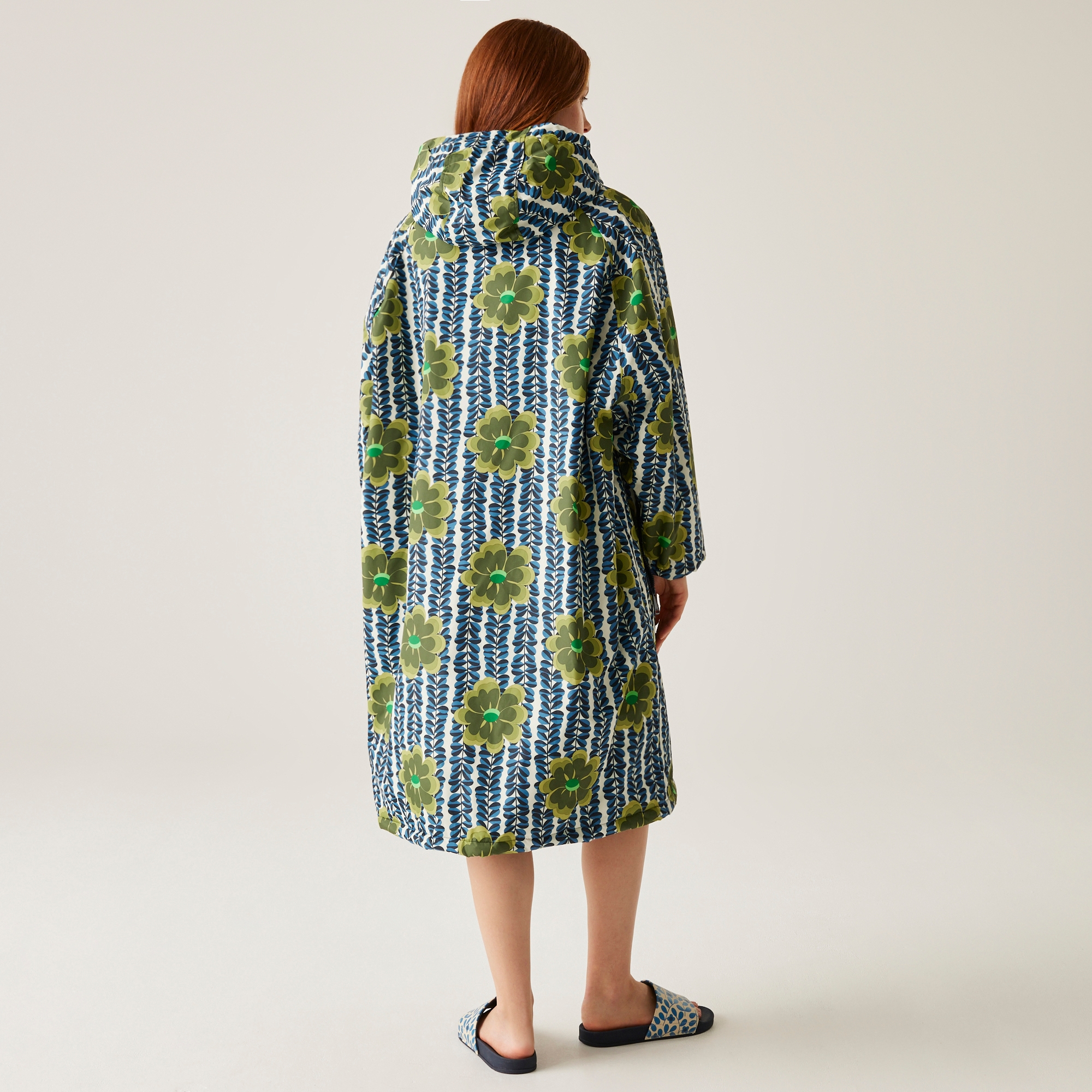 Regatta Orla Kiely - Damski Płaszcz Plażowy Wodoodporny Changing Robe Zielony