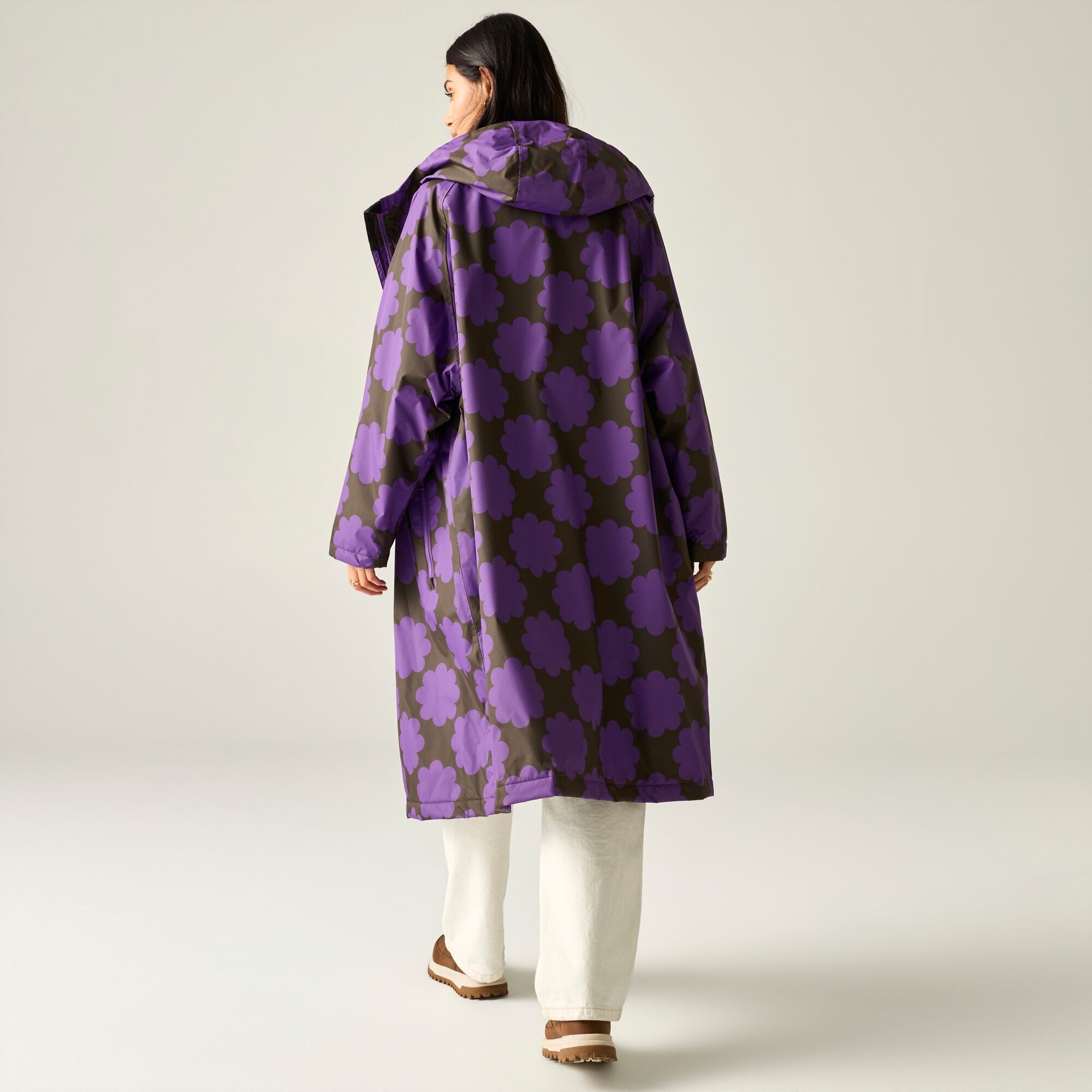 Regatta   Orla Kiely Płaszcz do przebierania damski wodoodporny Changing Robe Fioletowy