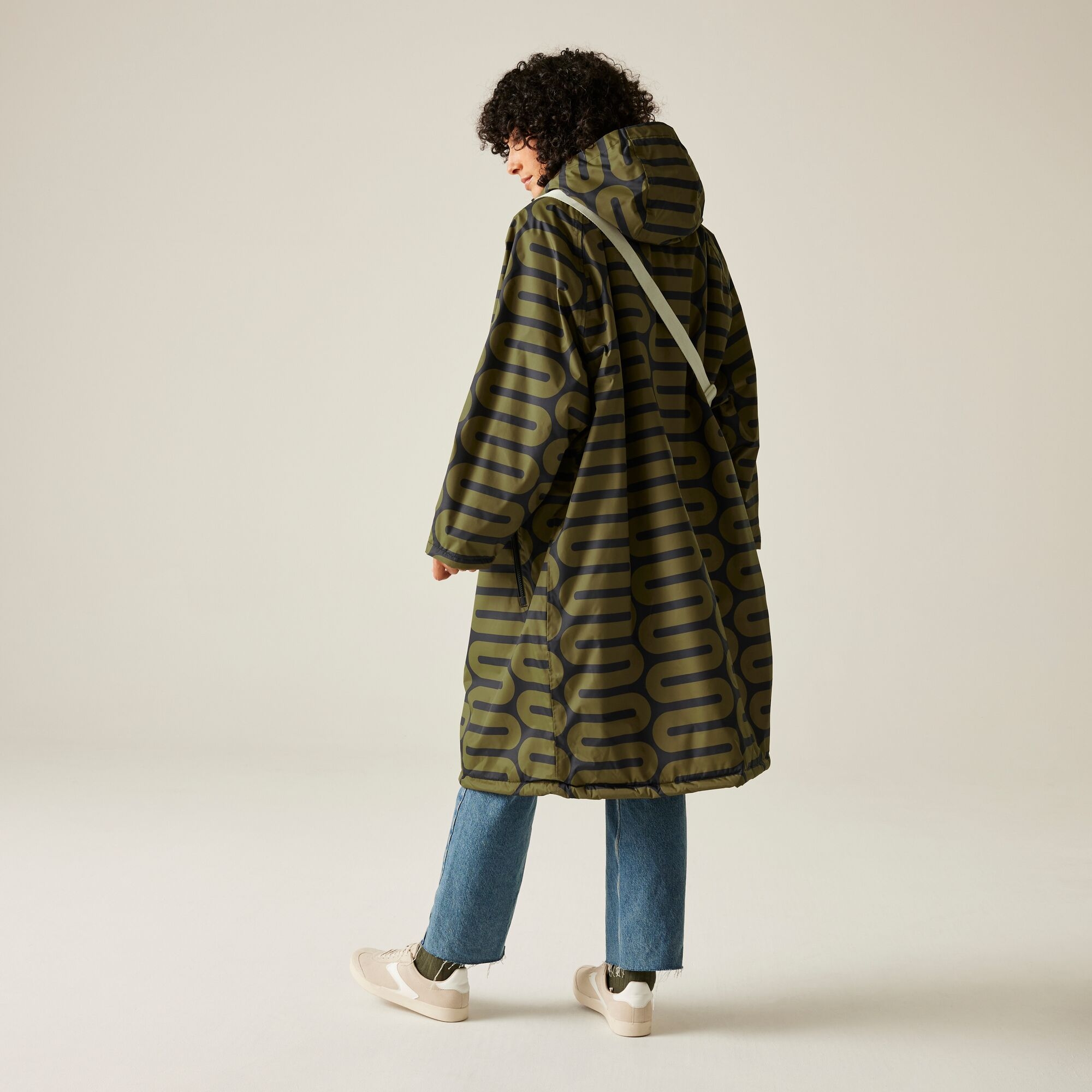 Regatta Orla Kiely Płaszcz damski plażowy wodoodporny Changing Robe Zielony