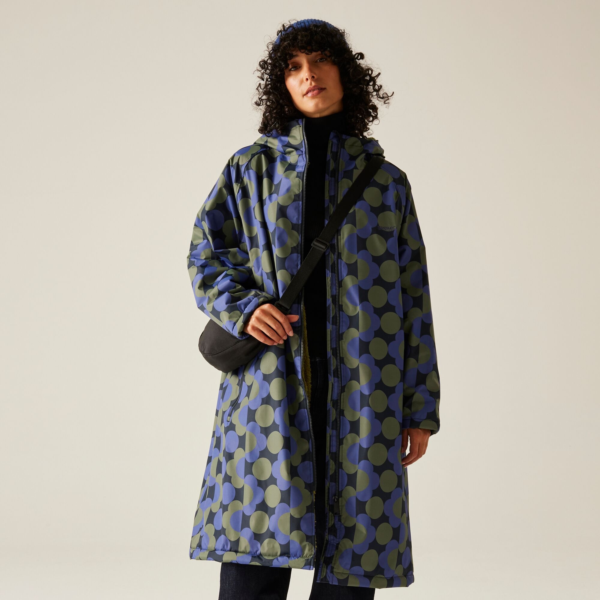 Regatta Orla Kiely Płaszcz do przebierania damski wodoodporny Changing Robe Niebieski