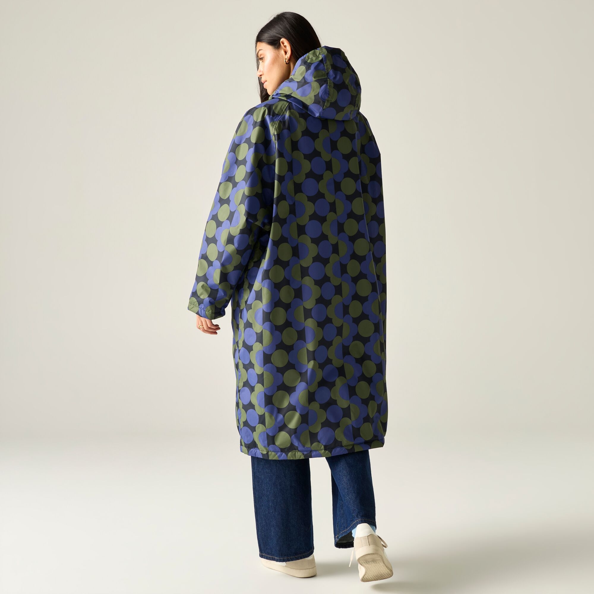 Regatta   Orla Kiely Płaszcz do przebierania damski wodoodporny Changing Robe Niebieski