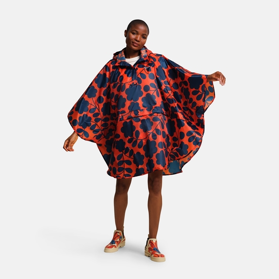 Orla Kiely Festival Poncho Orange