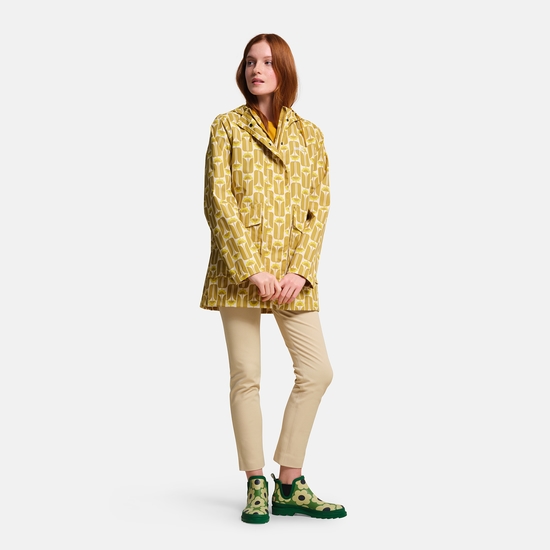Orla Kiely Swing Waterproof II Jacket Yellow Tall Flowers