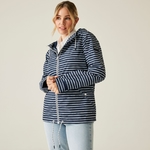 Navy White Painterly Stripe