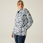 Navy White Large Floral