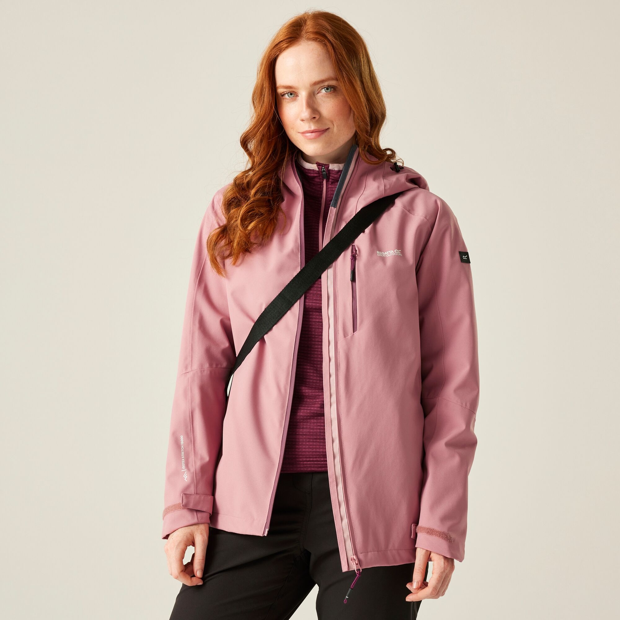 Kurtka damska przeciwdeszczowa Birchdale III Różowy