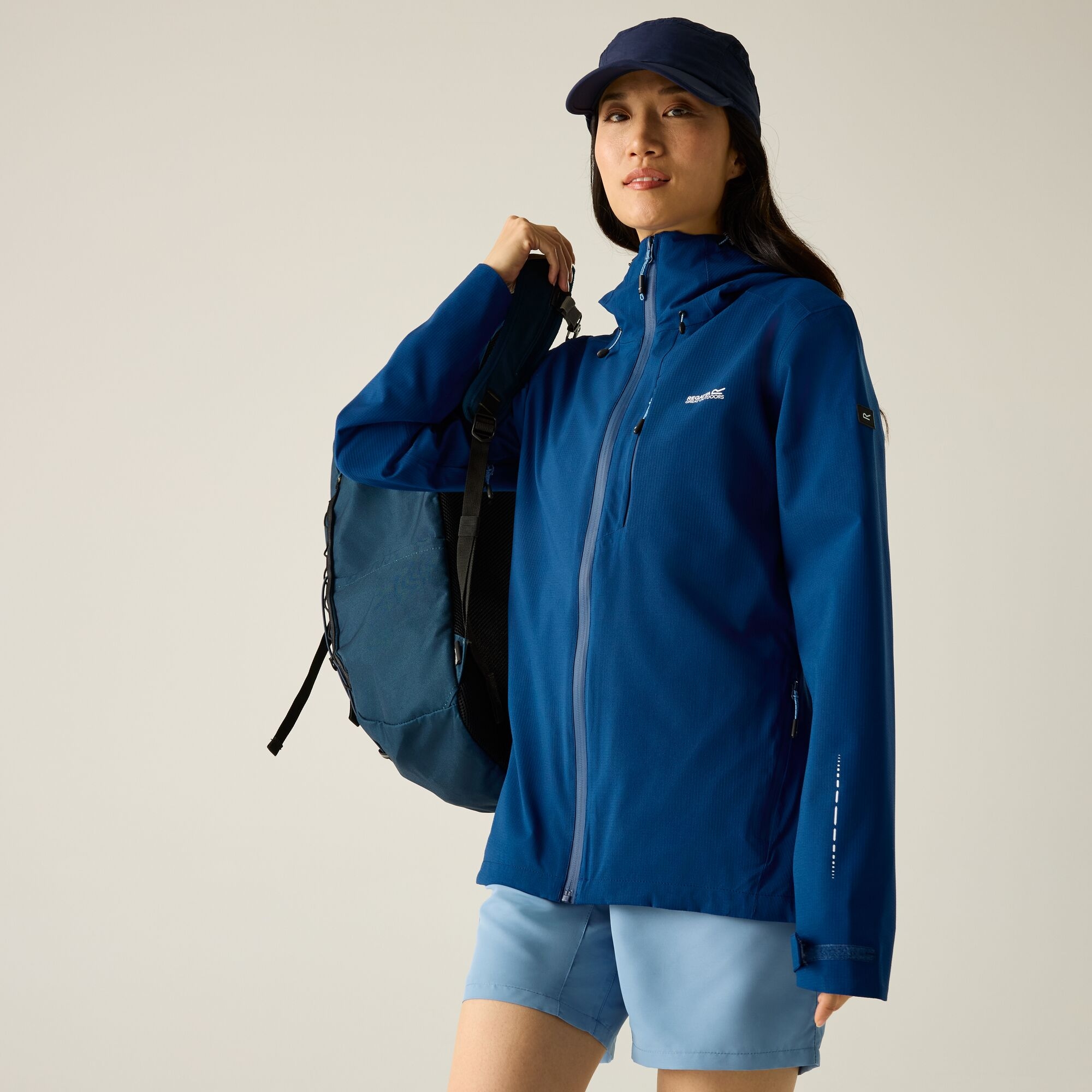 Regatta Women's Waterproof Oklarna Jacket - Blue Size 16