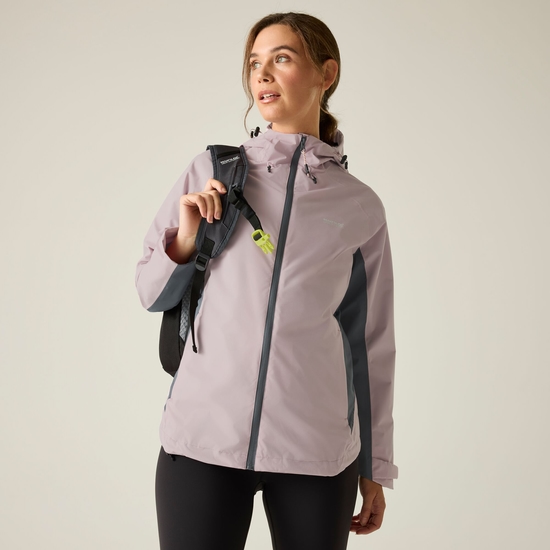 Women's Frina Waterproof Jacket Powder Lilac Dark Storm