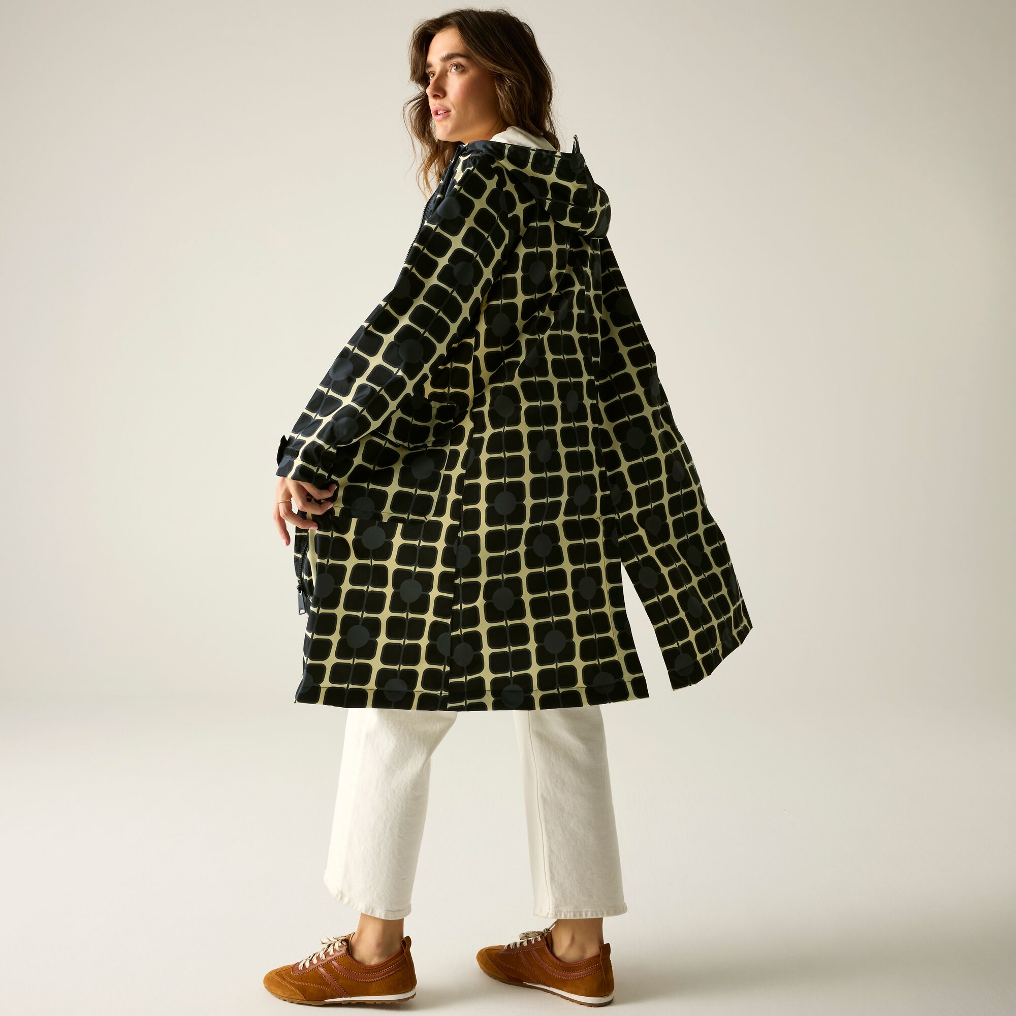 Regatta Orla Kiely Kurtka damska przeciwdeszczowa Longer Beżowy