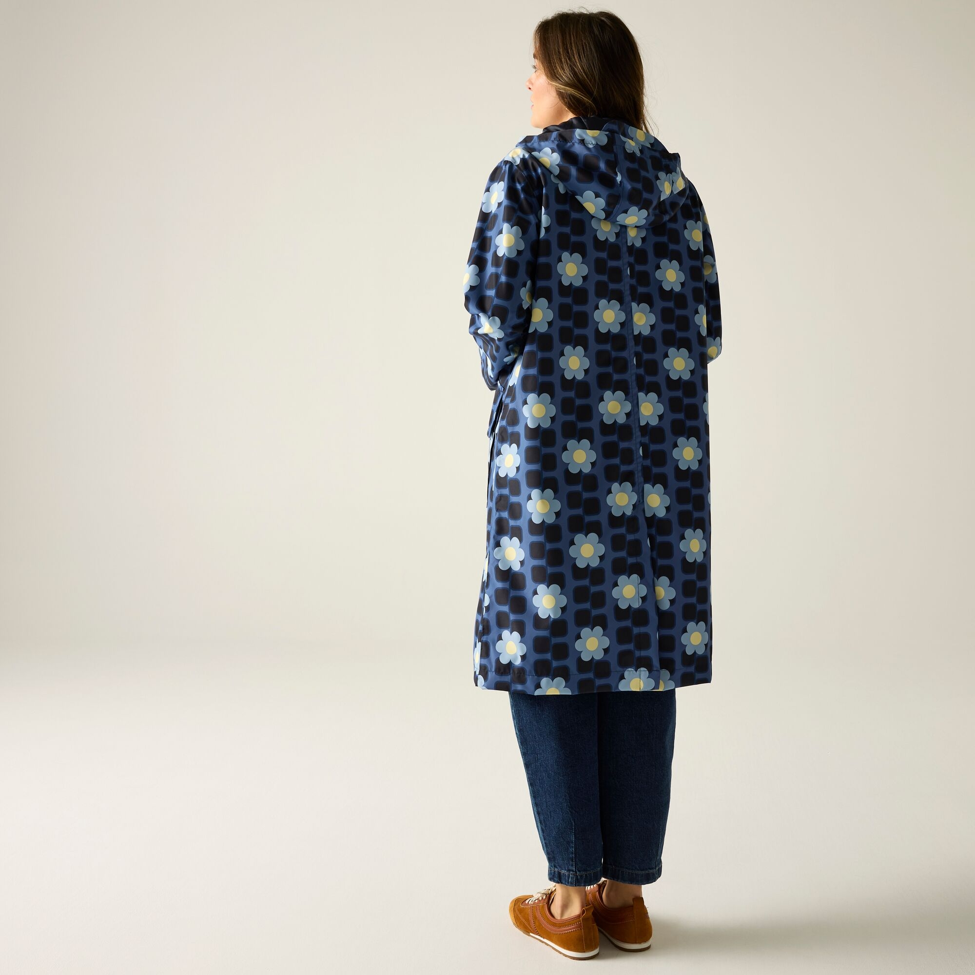 Regatta Orla Kiely Kurtka damska przeciwdeszczowa Longer Niebieski