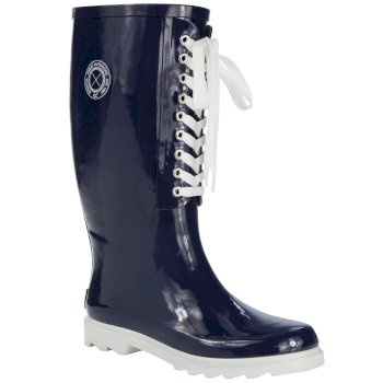 Women's Bayeux Wellingtons Navy White