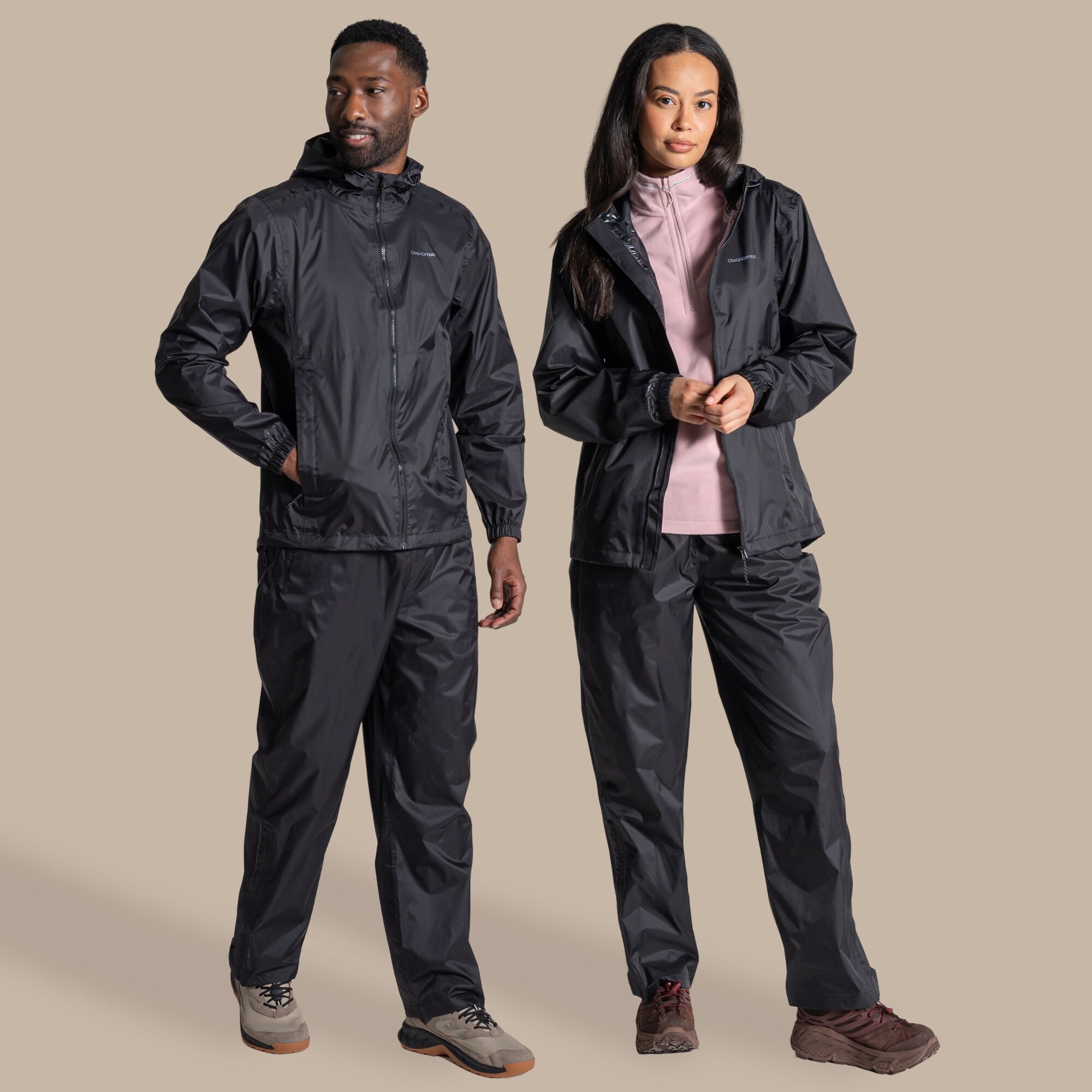 Craghoppers Unisex Howgill Packable Jacket - Black Extra Large