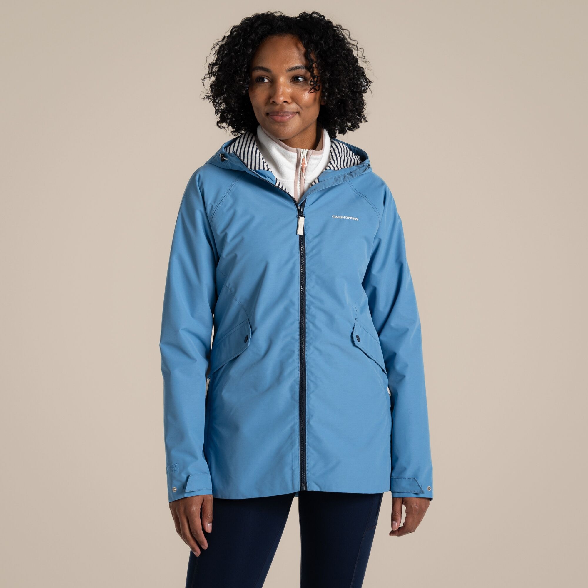 Craghoppers Waterproof Ortega Jacket Size: 8 Women's Blue