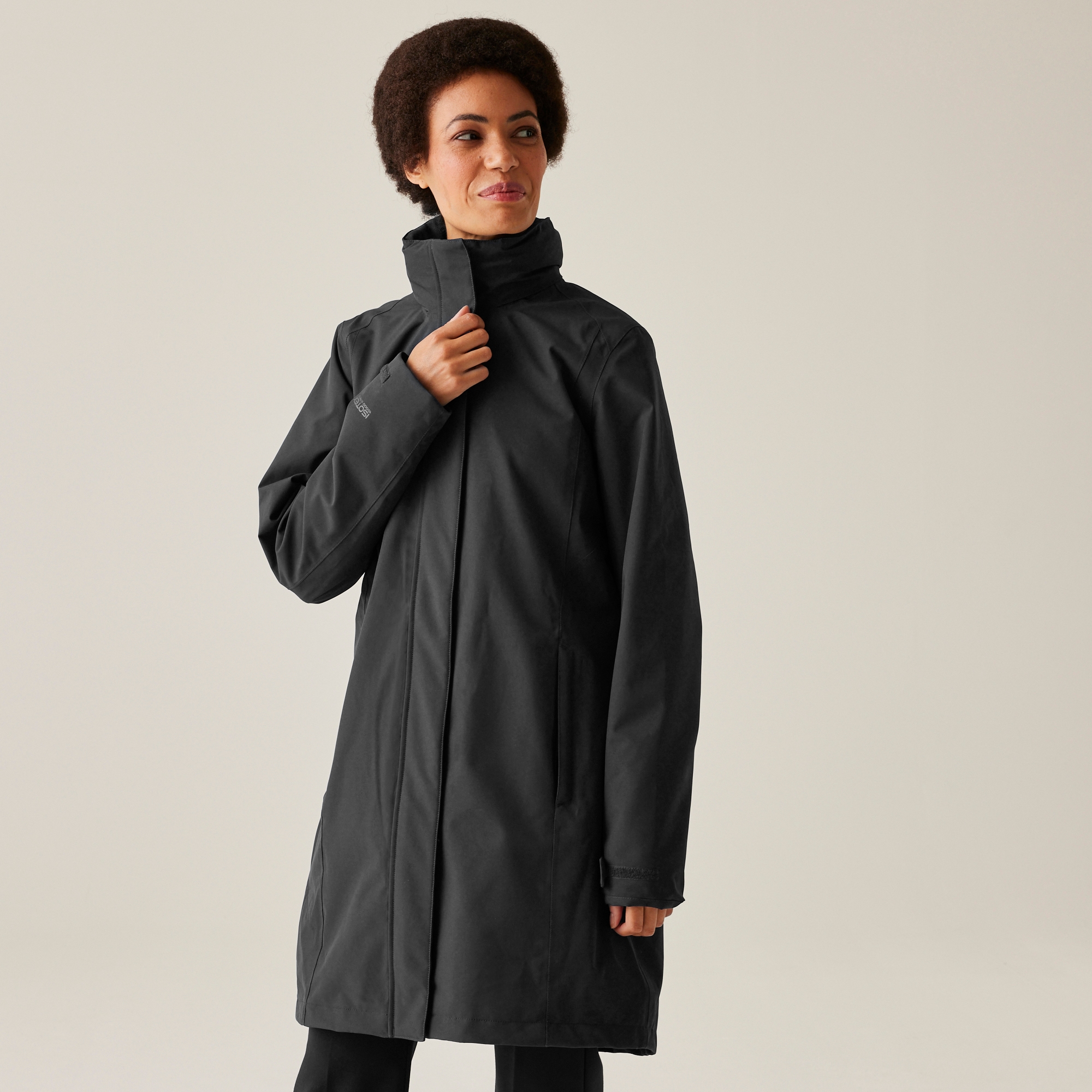 Regatta Professional Women's Winter Waterproof Longline Kingsley 3 In 1 Jacket - Black Size 6