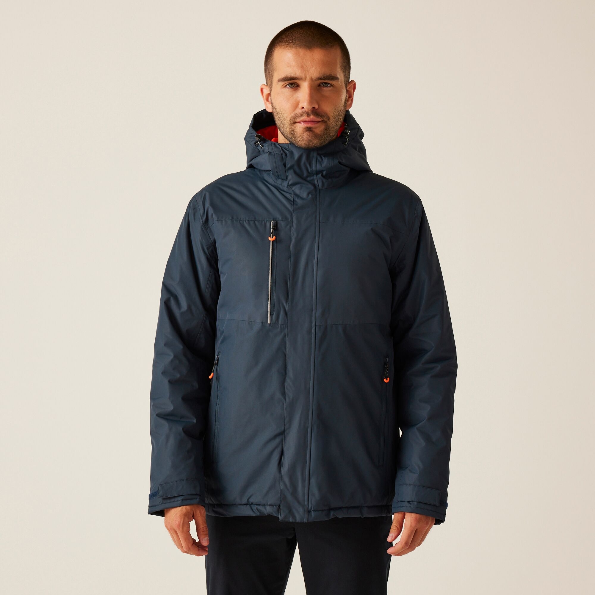 Regatta Men's Thermogen Powercell 5000 Waterproof Jacket - Navy/Magma - S - Image 5